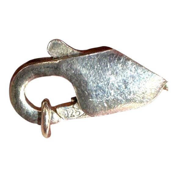 Sterling Silver Vintage Estate Dried Flower Resin Pendant Necklace Chain 20" - Picture 3 of 8